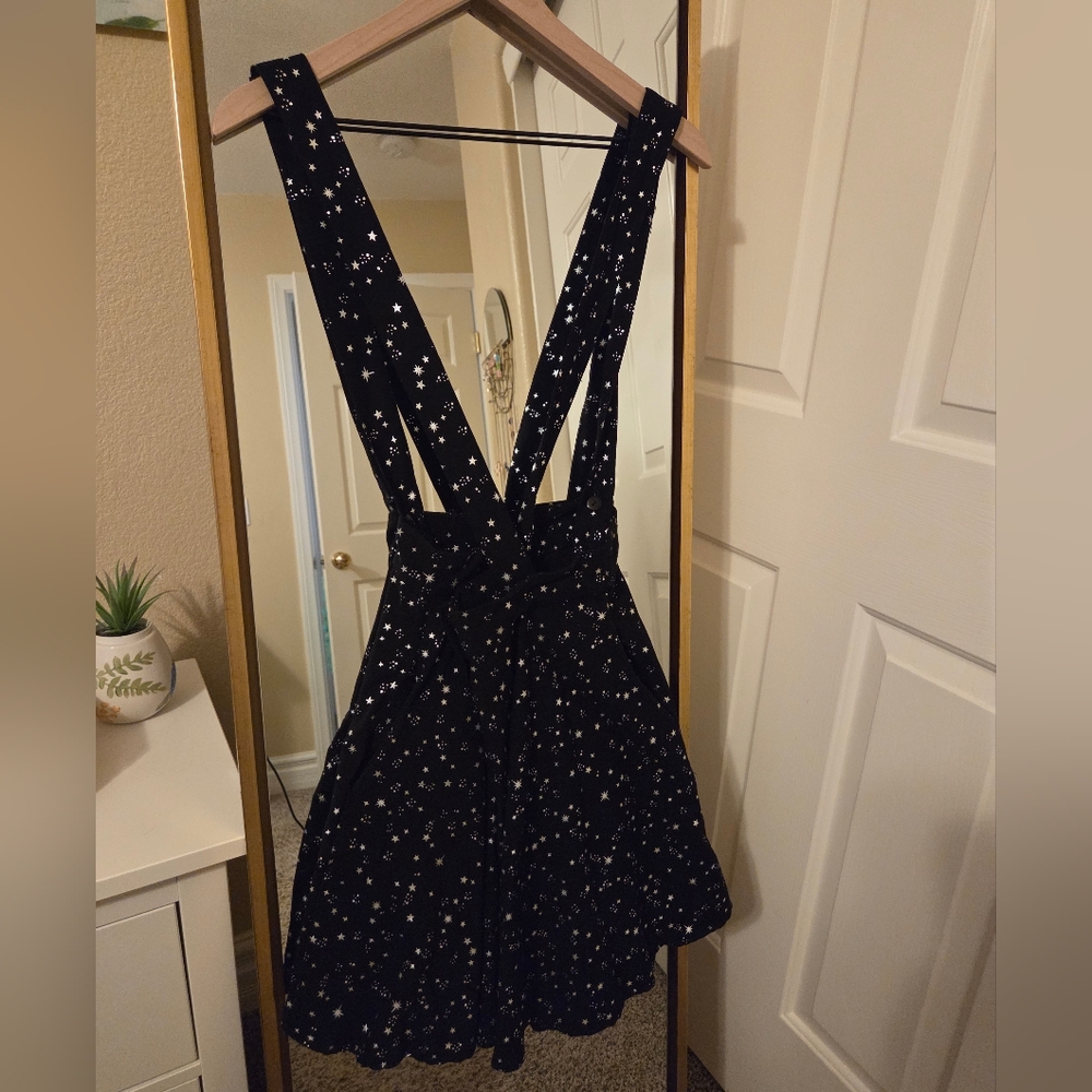 EUC Collectif Mini Skater Skirt With Removeable Straps Size M UK 12 - Picture 3 of 5